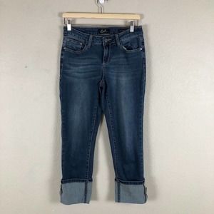 Earl Jeans Blue Denim Straight Cuff Stretch Casual Basic Everyday Womens 6